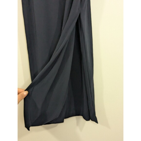 AYM Women's Paxton Double Layered Maxi Dress Navy Shapewear Fabric Sexy Sz M - Picture 4 of 6